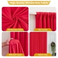 thumbnail image 2 of Cortinas de fondo PARTISKY de poliéster rojo de 4 x 3 m, no se arrugan, 2 of 8