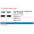 thumbnail image 2 of Front Brake Pad Set - Compatible with 2006 - 2011 Kia Rio 2007 2008 2009 2010, 2 of 2