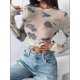 thumbnail image 4 of Top de para Mujer, Estilo Y2K, Larga, Cuello Redondo Crema S, 4 of 7