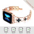 thumbnail image 5 of Oro rosa lindo lujo metal diamante delgado brillo Apple Watch Band 38 mm 40 mm 42 mm iwatch se Series 6/5/4/3, Apple Watch Series 7 Bling, Apple Watch se Series 3 38 mm Band para mujer oso de fresa Electrónica, 5 of 5