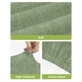 thumbnail image 4 of Vintage Forest Green Bar Stool Covers Set of 6, Farmhouse Retro Solid Color Linen Texture Stretch Bar Chair Covers with Backs, Removable Pub Counter Height Chair Cover for Kitchen Dining Room Cafe, 4 of 7