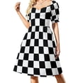 thumbnail image 2 of Vestido vintage de manga corta con bandera australiana, ropa de mujer, vestidos de noche de lujo 2025., 2 of 7