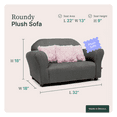 thumbnail image 6 of Keet SR092P Plush Childrens Sofa with Pink Accent Pillows, Charcoal - 32 x 18 x 18 x in., 6 of 7