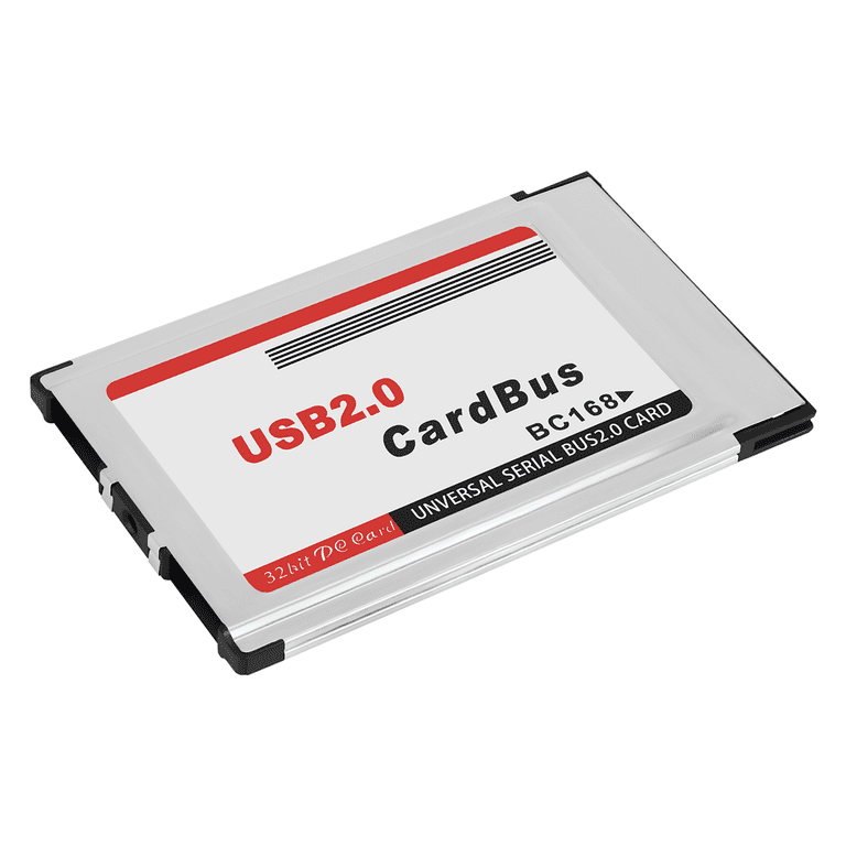 PCMCIA to USB 2.0 CardBus Dual 2 Port 480M Card Adapter for Laptop