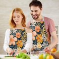 thumbnail image 3 of Pioneer Flower Floral Print Pattern Apron-Garden Aprons for Women with Pockets-Cotton Linen Waterproof Kitchen Cooking Gardening Aprons Adjustable for Kitchen,Cooking,BBQ and Salon 33x27 Inch, 3 of 7