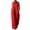 Red, variant on Women's Vacation Jumpsuit, Sleeveless Stand Collar Button-Down, Loose Wide Leg One-Piece For Summer Travel & Resort Wear Red 3XL