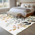 thumbnail image 4 of 6'x9' Area Rugs, Orange Green Eucalyptus Leaves Indoor Outdoor Area Rug for Living Room Bedroom, Fall Botanical Watercolor Washable Bathroom Rugs Kitchen Floor Carpet Mats Home Decor Aesthetic, 4 of 8