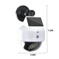 thumbnail image 3 of Cámara de seguridad solar simultánea negra | Sensor de movimiento LED alimentado por energía solar | Vigilancia falsa exterior, mando a distancia, ABS impermeable | Negocio de garaje de jardín, 3 of 9