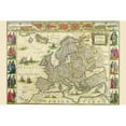 thumbnail image 2 of Blaeu, Willem 14x11 Black Modern Framed Museum Art Print Titled - Europe, 2 of 4