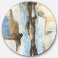 thumbnail image 1 of Designart 'River Run I' Art Mural Géométrique en Métal - Disque de 36, 1 of 5