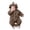 Coffee, variant on Toddler Boys Girls Fleece Winter Bodysuit Solid Warm Long Sleeve Hooded Footed Romper for 0-12M