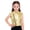 Gold, variant on Kids Boys Girls Metallic Shiny Cropped Vest Zipper Disco Shirt Festivals Rave Party Stage Performance Top Ivory 12