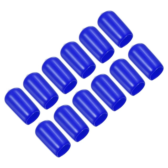 Unique Bargains 10mm Rubber Pool Tip Cover Pool Cue Stick Tip Protector for Billiard Club Snooker Head Guard, Blue, 12 Pack