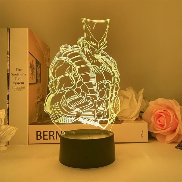 Luz nocturna JoJos Bizarres Adventures Worlds 3D LED Color Ch
