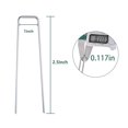 thumbnail image 3 of "100Pcs Galvanized Garden Staples Landscape Ground Nails Stakes Pins Spikes Pegs U-shaped 6"" 11 Gauge Steel Fit for Securing Weed Barrier Fabric Landscape Ground Cover Lawn", 3 of 6