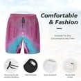 thumbnail image 3 of Fuzoiu Pink Shark Pool Fantasy Print Men's Swim Shorts,Quick-Dry Double-Layer Swim Trunks,Board Trunks,Beach Shorts Swimwear Bathing Suits-XX-Large, 3 of 6