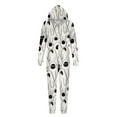 thumbnail image 5 of SDNall Halloween Pajamas Family Woman Halloween Fashion Cute Ghost Print Plush Long Sleeved Jumpsuit Family Parent-Child Wear Mom, 5 of 8