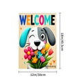 thumbnail image 4 of AmhNF Welcome Dog With Flowers Garden Flag For Home Outdoor Garden Yard Decor 12x18 inch, 4 of 5
