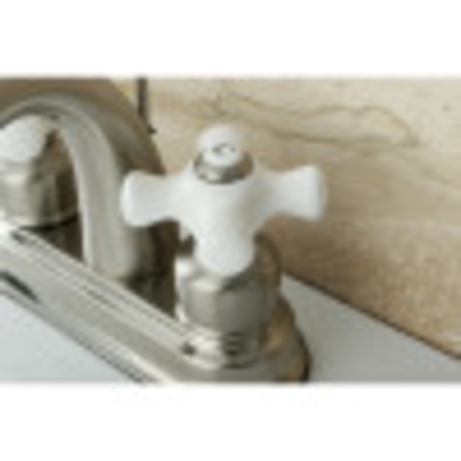 Kingston Brass KB5618PX Restoration 4 in. Centerset Bathroom Faucet, Brushed Nickel
