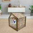 thumbnail image 3 of Geometric Pet House, Japanese Interlocking Pattern with Circles and Flower Blooms Far, Outdoor & Indoor Portable Dog Kennel with Pillow and Cover, 5 Sizes, Multicolor, by Ambesonne, 3 of 5