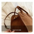 thumbnail image 6 of Drimzate Women Suede Tote Bag , Fashion Vintage Shoulder Purse,Satchel Bag(Curry-1), 6 of 8