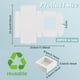 thumbnail image 2 of Paquete de 20 cajas de papel kraft blanco con ventana transparente, 3,6 x 3,6 x 1,4 pulgadas, para envolver regalos., 2 of 9