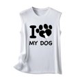 thumbnail image 5 of HAPIMO Women's Summer Tank Tops Sleeveless Shirts for Girls Daily Basic Camisole O-Neck Blouse Cute Dog Paw Letter Print Tops Casual Loose Fit Camis Rollbacks White XXL, 5 of 5