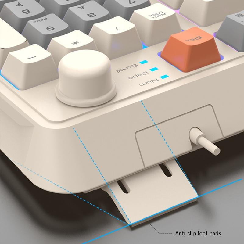 Mechanical Keyboard Hot Swappable Gaming Keyboards Corded Keyboard 94 Keys Keyboards for Computer Laptop