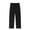 Black, variant on Men Thin Drawstring Elastic Waist Side Draped Pleated Straight Wide Leg Crinkle Woven Pants Deep Side Pockets Wrinkle Free Breathable Summer Travel Sightseeing Trousers S
