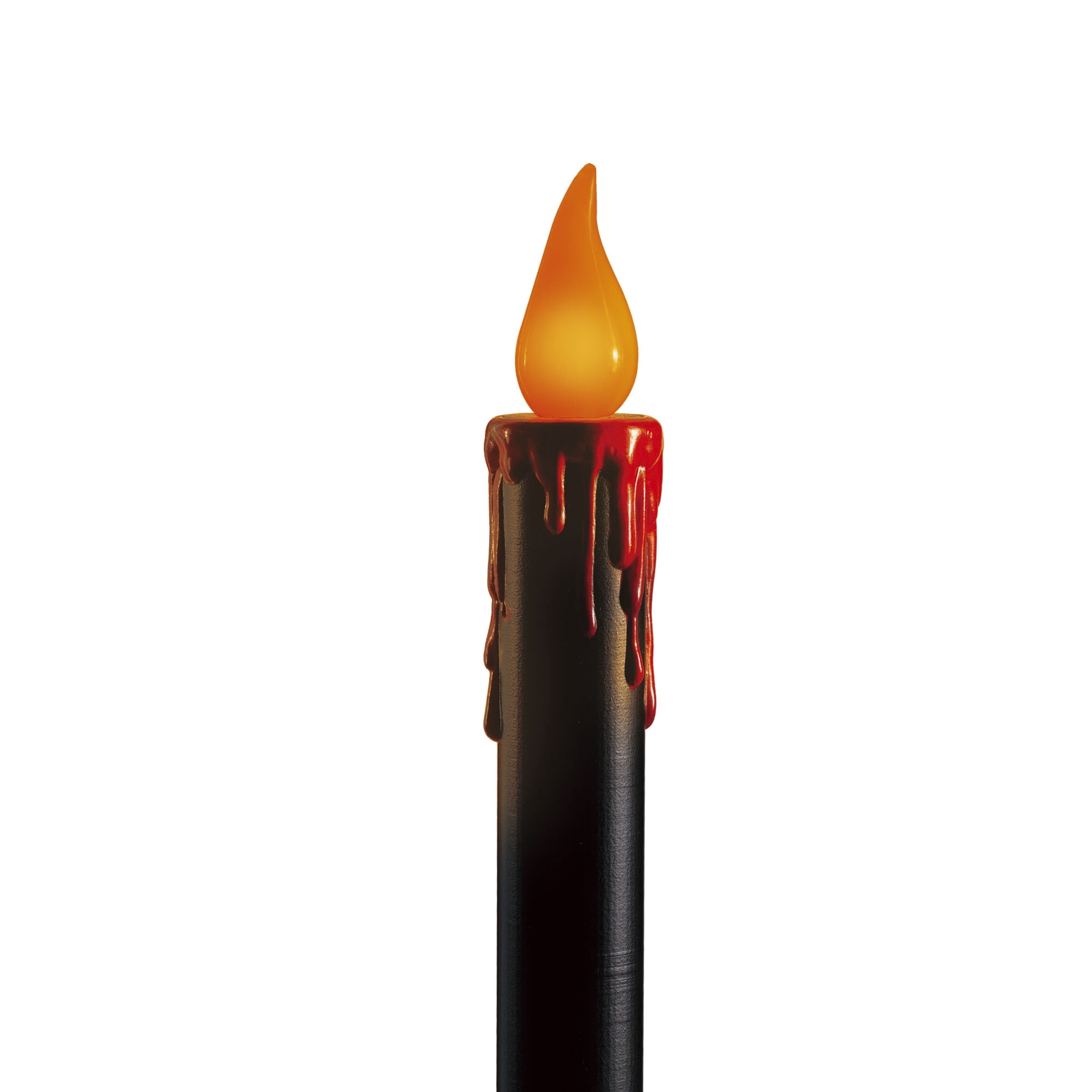 Black Hanging Candle Lights, 4PC, Orange LED Flickering Flame, Battery Operated, 7in, Halloween Indoor, by Way To Celebrate