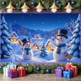 thumbnail image 6 of Snowy Theme Winter Banner Blue Tone Christmas Banner Christmas Winter Scene Snow Scene Banner for Christmas Party Winter Celebration Holiday Decoration, 6 of 9