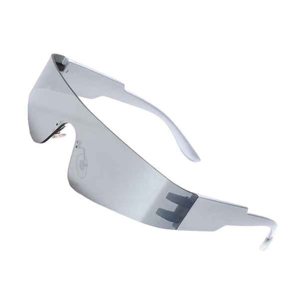 Gafas de sol deportivas de moda con protección UV, gafas de sol punk antigolpes plata