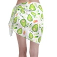 thumbnail image 5 of Zufioo Kawaii Avocado Print Women's Beach Short Wrap Skirt, Short Quick-drying Wrap Skirt, Swimsuit Cover-up Sun Protection Cape, Suitable for Beach, Pool-One Size, 5 of 7