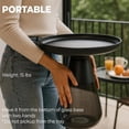 thumbnail image 5 of Aria Home Aeryn Nesting Table Tray Top Glass Base End Table Modern 19" Black Gray, 5 of 7