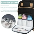 thumbnail image 7 of Kabaqoo Large Baby Diaper Backpack, Multifunction Waterproof Mom Bag with Changing Pad, black, 7 of 7