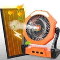 thumbnail image 1 of Ventilador solar nebulizador Ausic de 10 W, 250 ml con panel solar de 8 pulgadas, 1 of 8