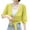 Yellow, variant on Tie Front Top Short Sleeve Shrug Boleros Cardigans Lightweight Summers Jackets