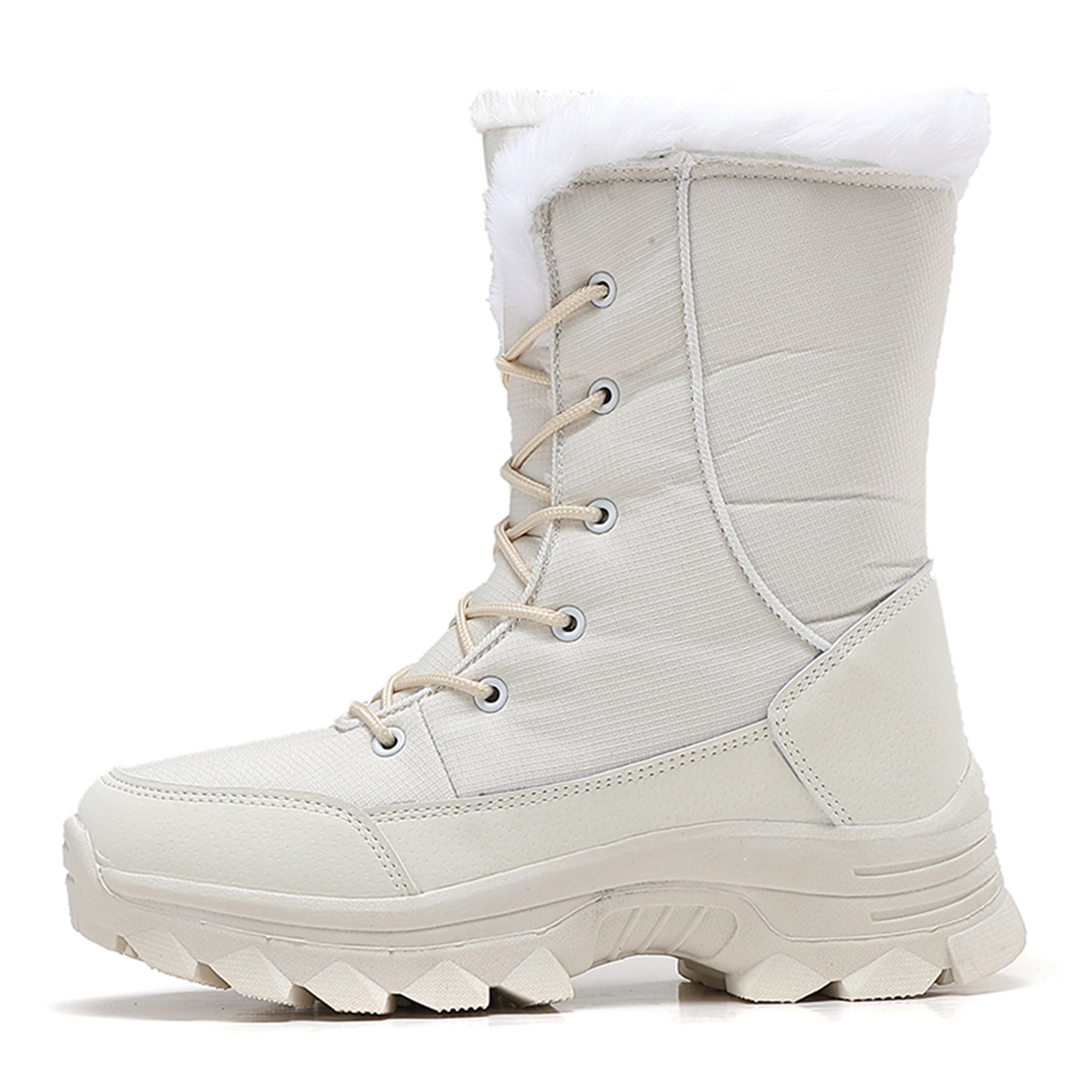 YOURDIARY Womens Winter Snow Boots Waterproof Warm Walking Shoes Mid-Calf Hiking Booties Faux Fur Lining