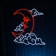 thumbnail image 2 of Craftnamesign Moon Cloud Neon Sign, Bedroom Decor, Moon LED Sign, 2 of 4