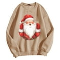 thumbnail image 4 of JIANJIA Mens T-Shirts Christmas Santa Print Round Neck Long Sleeve Pullover Hoodie Autumn Winter Tops Sportwear, 4 of 4