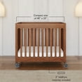 thumbnail image 2 of Foundations Boutique Lit de Bébé Pliant Compact, Lot de 3 pour Hôtels, Cerisier, 2 of 7