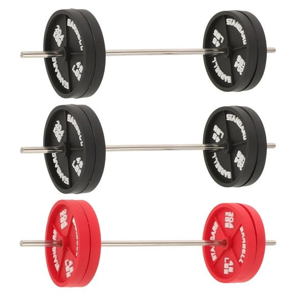 KAKOWELY modelos de mancuernas en miniatura para casa de muñecas, pequeños equipos de fitness, modelos de mini mancuernas, accesorios de fitness para casa de muñecas.