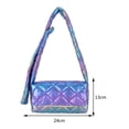thumbnail image 2 of Bolsa de viaje de color degradado Bolsa acolchada de algodón acolchado simple para vacaciones de fin de semana, 2 of 9