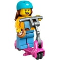 thumbnail image 3 of LEGO City: Girl Rider Minifigure with Pink Scooter and Tree Scenery, 3 of 6