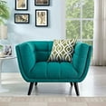 thumbnail image 3 of Modway Bestow Upholstered Fabric Armchair in Teal, 3 of 3