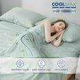 thumbnail image 6 of DEGREES OF COMFORT Coolmax Cooling Sheets | Queen Size Bed Sheet Set for Hot Sleepers | Soft Fabric with Deep Pocket, Mint-4PC, 6 of 15