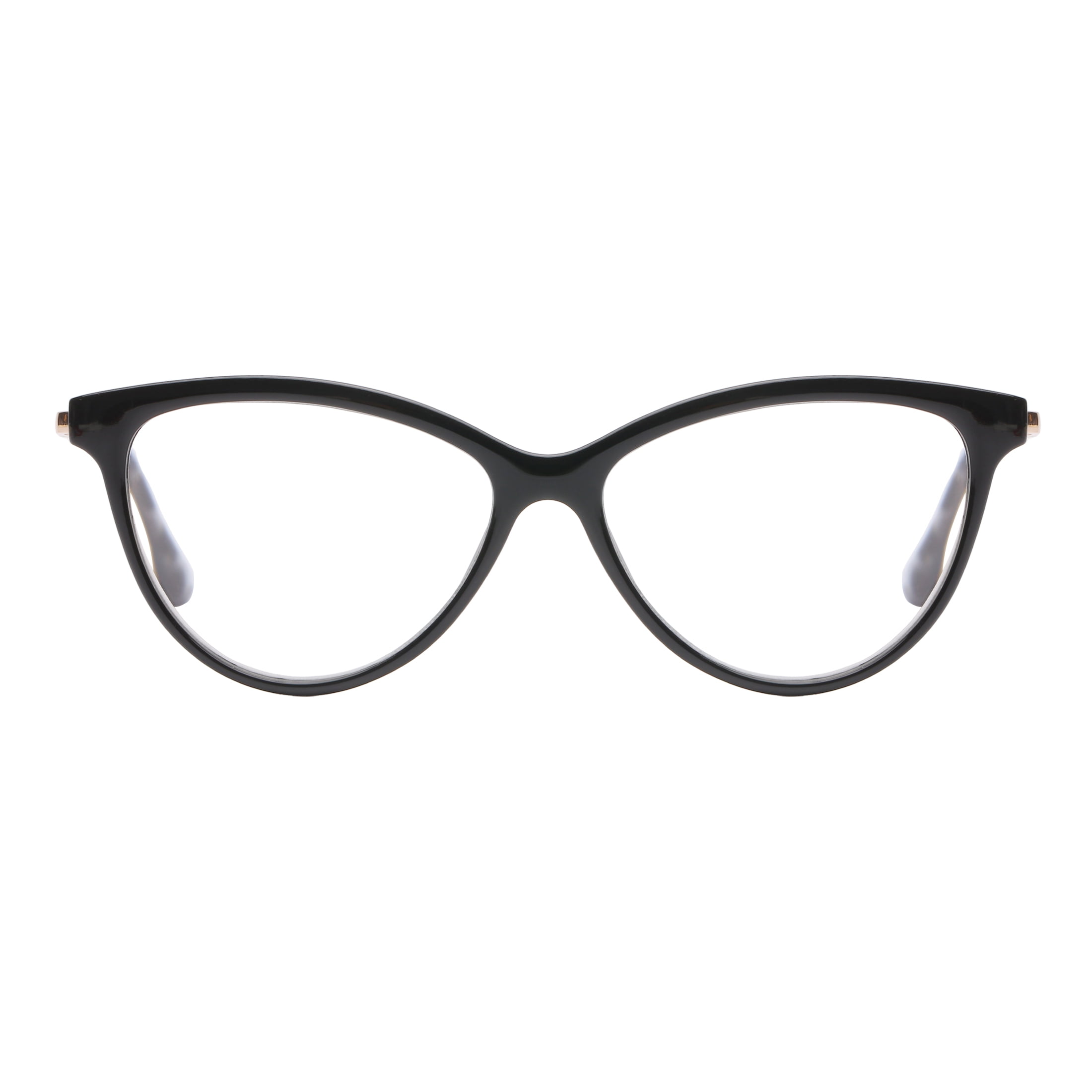 (2 pack) Rz by Rachel Zoe Womens Cateye Reading Glasses with Case, Black/Crystal Brown, Tabitha +1.50