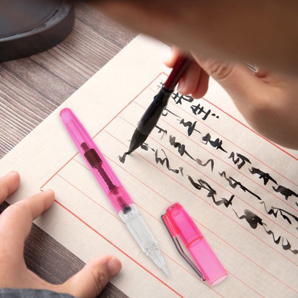 FUEENIRVA 2Ud Pinceles Chinos Rosados Para Caligrafía Tradicional Uso Diario En Escritura Y Pintura Artística