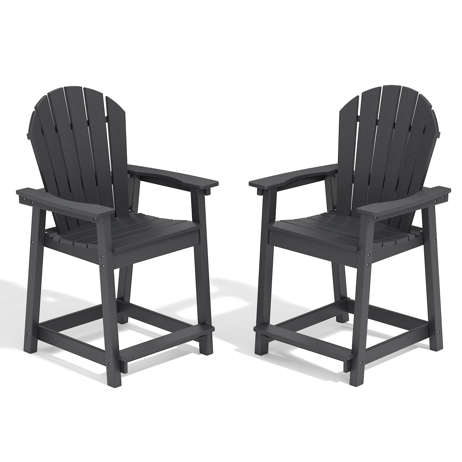 OTSUN Tall Modern Adirondack Chair, All Weather HDPE Bar Height Adirondack Stools Widened Durable Design for Porch Patio Yard Lawn Fire Pit Bistro Basement Indoors & Outdoors