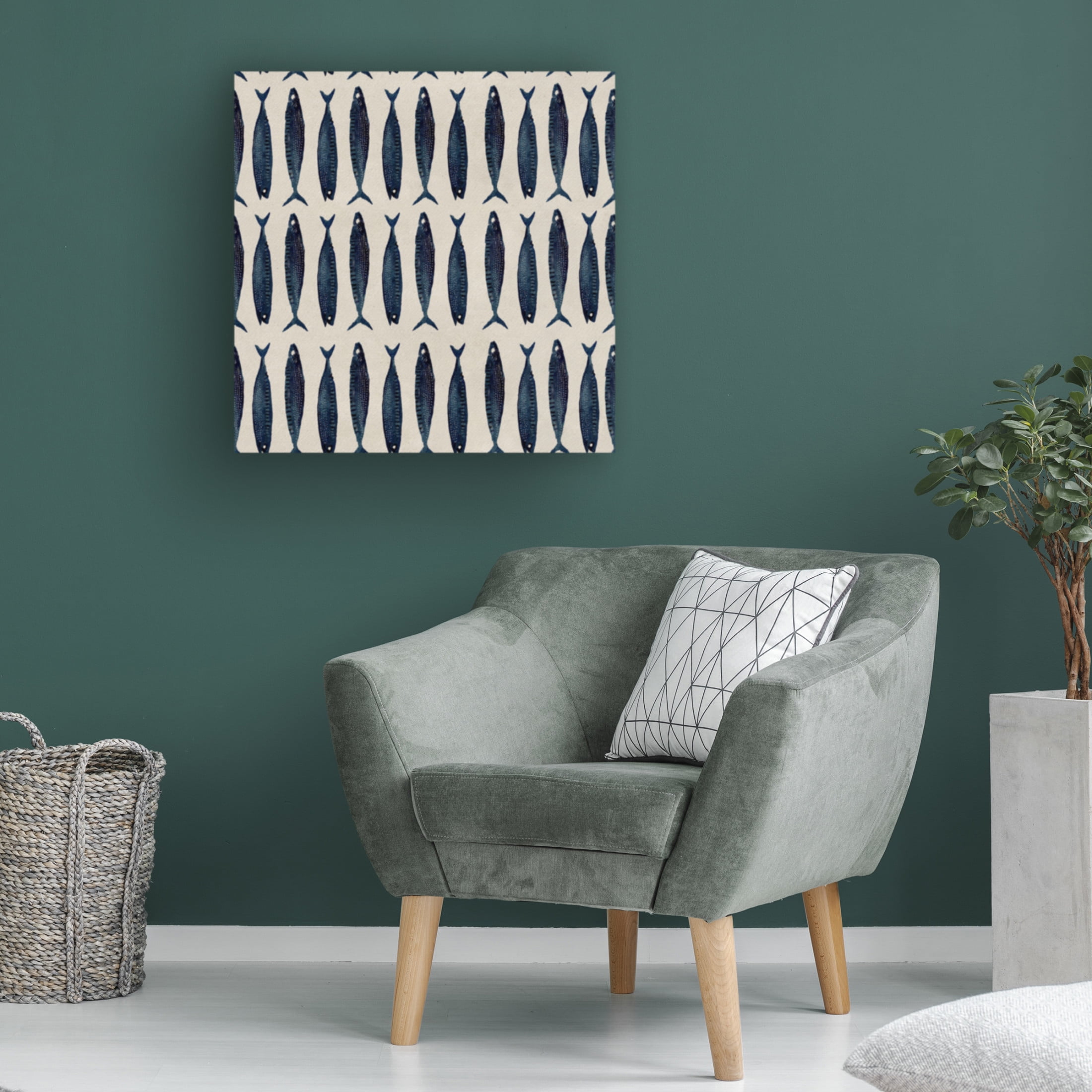Trademark Fine Art Katie O'Shea  Fish Pattern II Canvas Wall Art